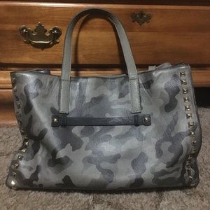 Studded camo tote